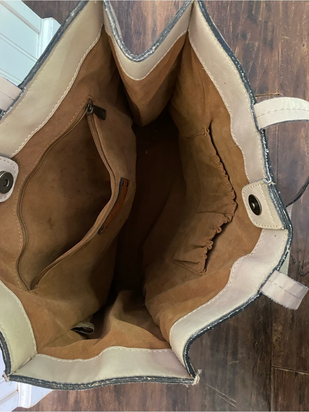 Patricia Nash Taupe Laser-Cut Tote - Picture 3 of 4